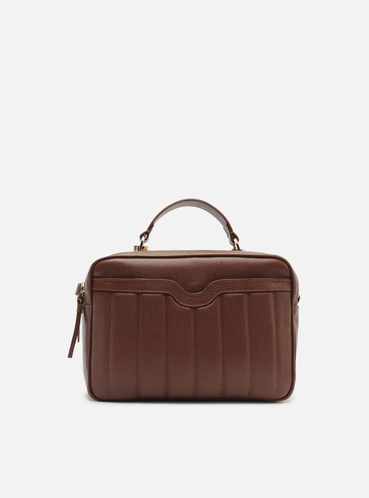 Bolsa Tiracolo Marrom Escura Couro Francine Média