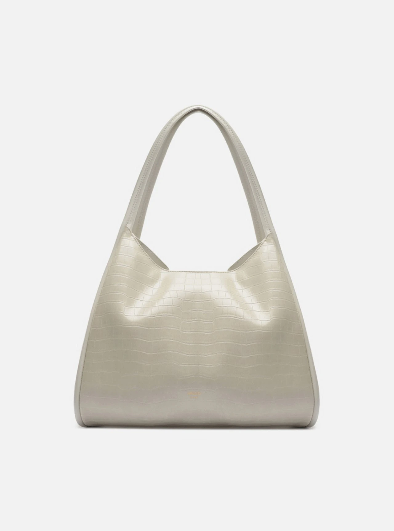 Bolsa Hobo Branca Média Croco