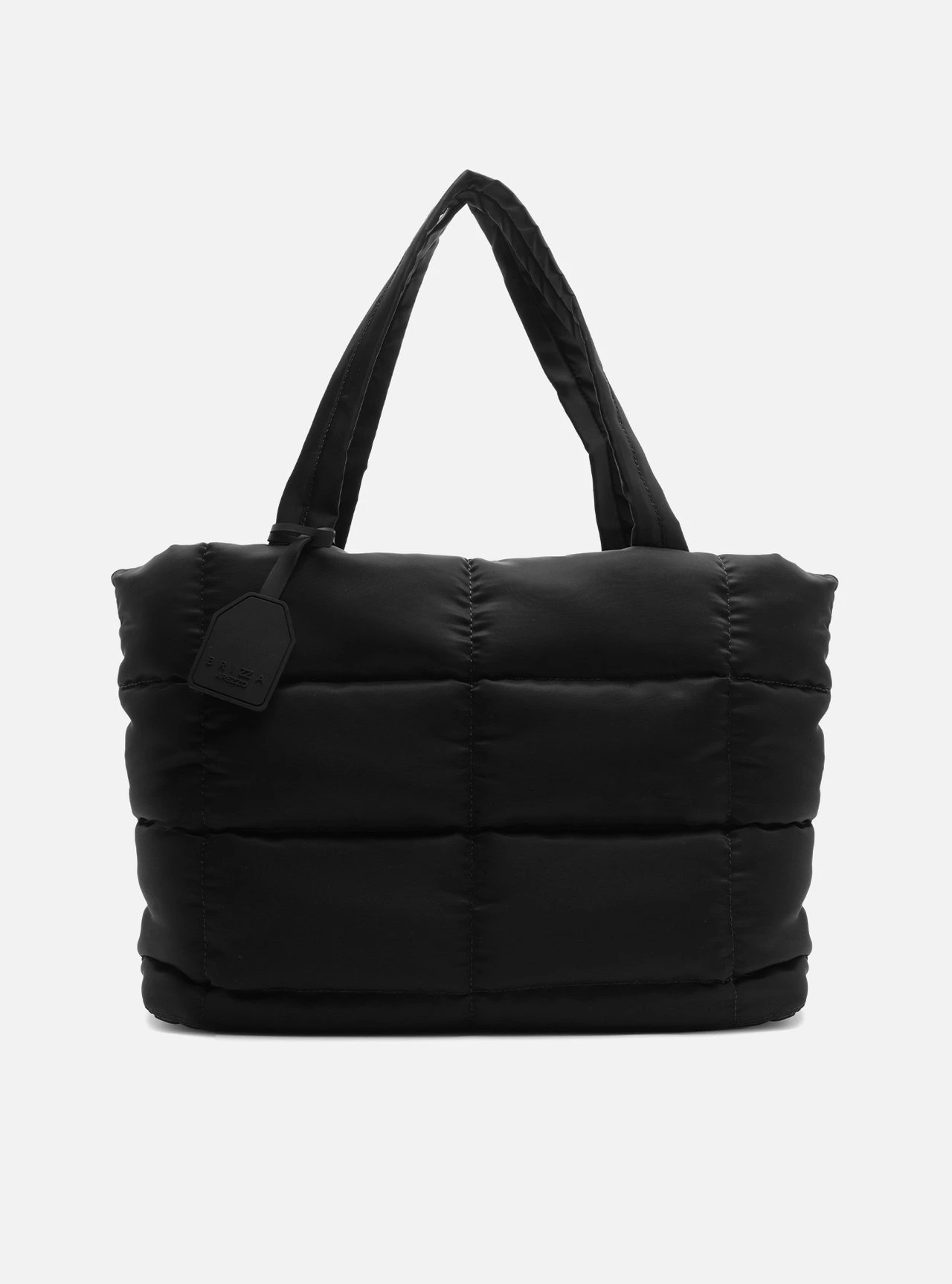 Bolsa Shopping Preta Grande Matelassê Brizza