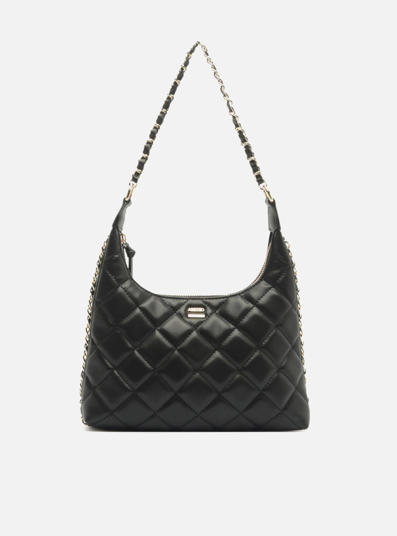 Bolsa Shoulder Preta Matelassê Média Corrente