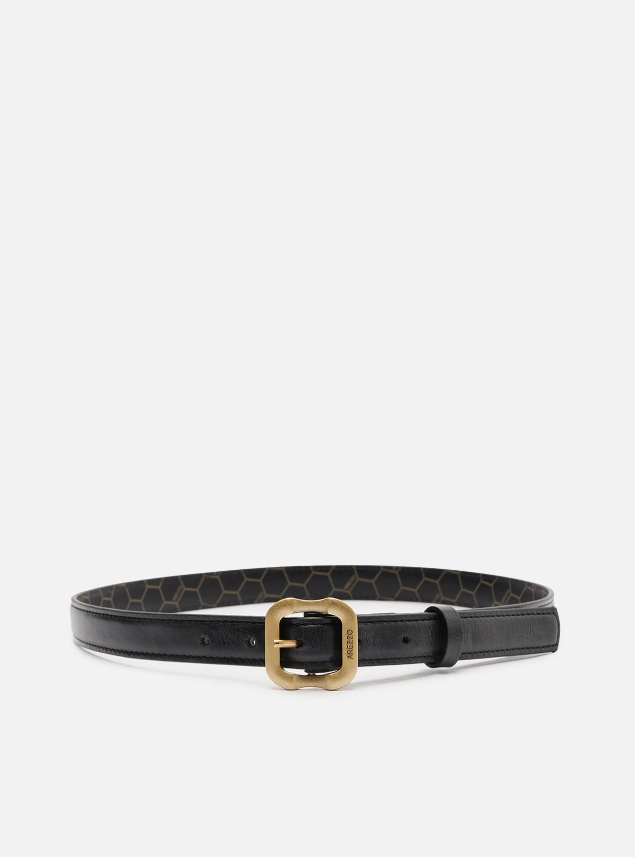 Cinto Preto Couro Worn Médio Fivela