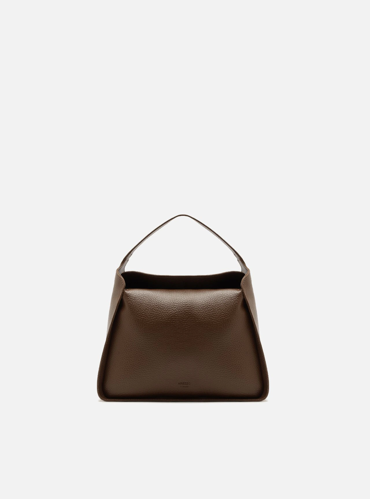 Bolsa Tote Marrom Pequena Granulada
