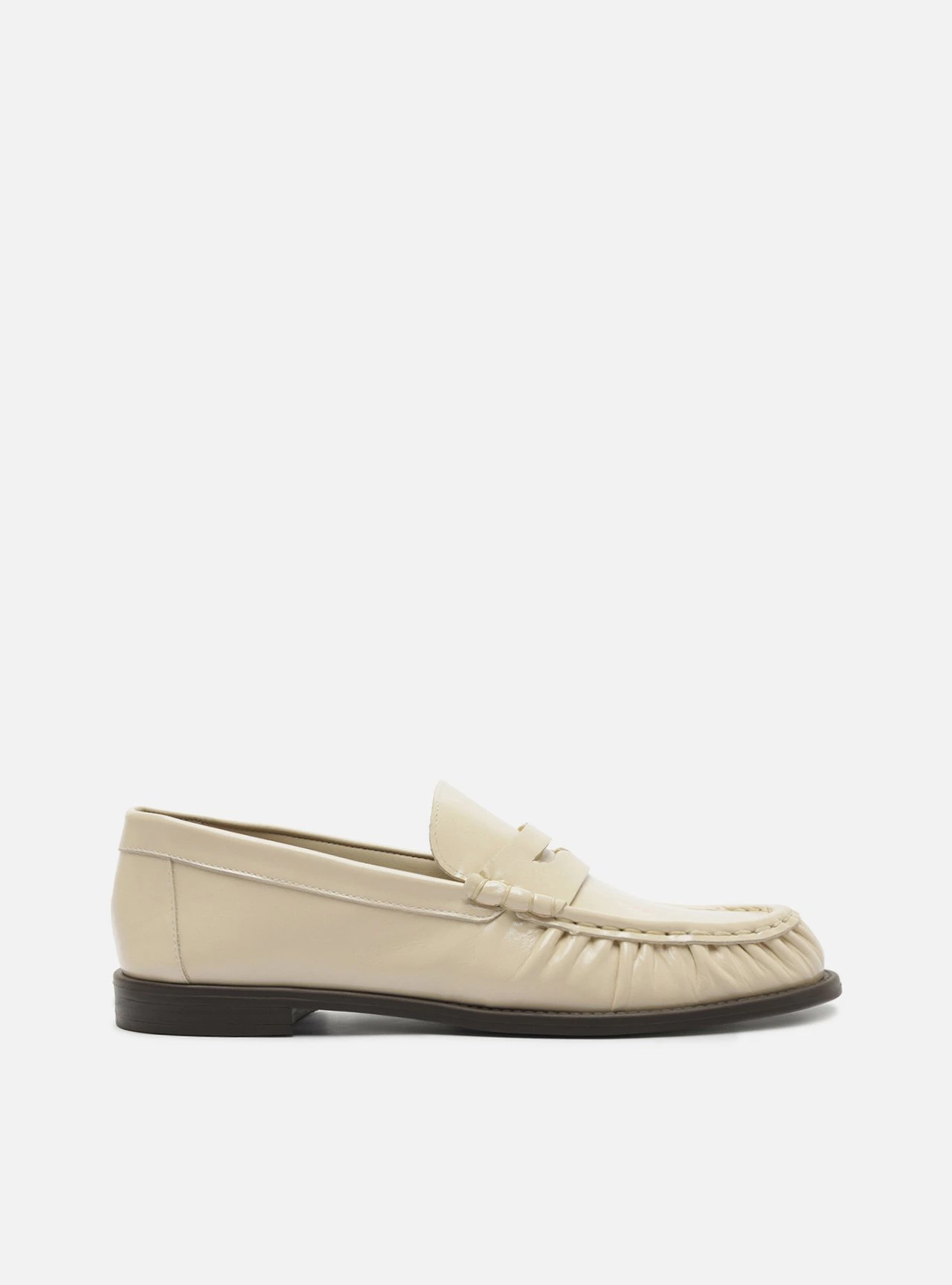 Mocassim Off White Couro Acamurçado