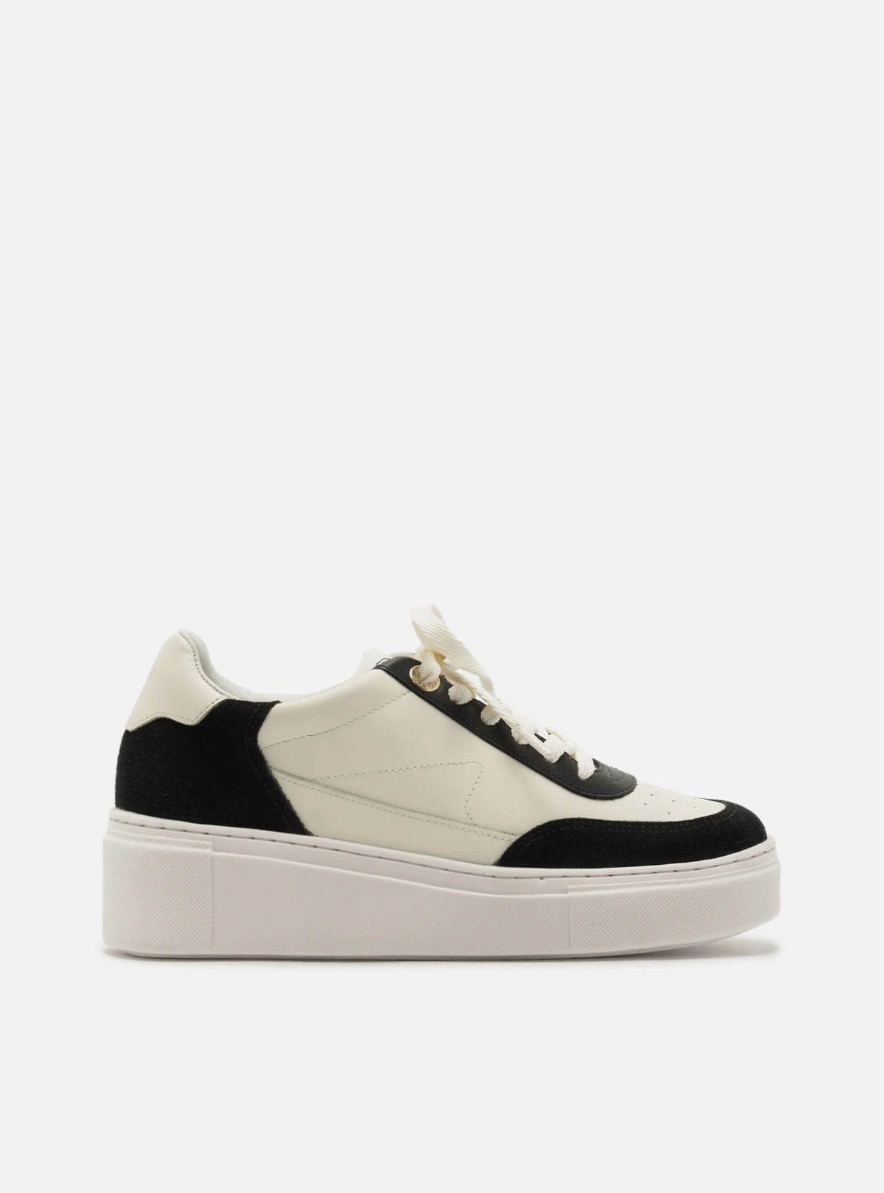 Tênis Multicolorido Flatform Amarração Suede