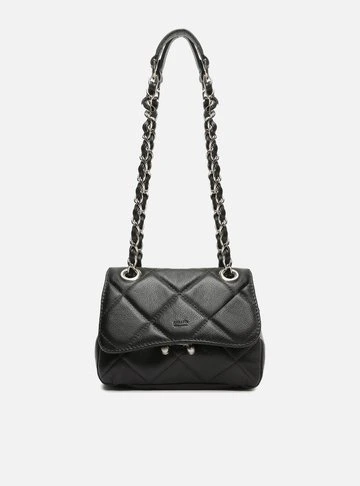 Bolsa Tiracolo Preta Couro Mizz Pequena