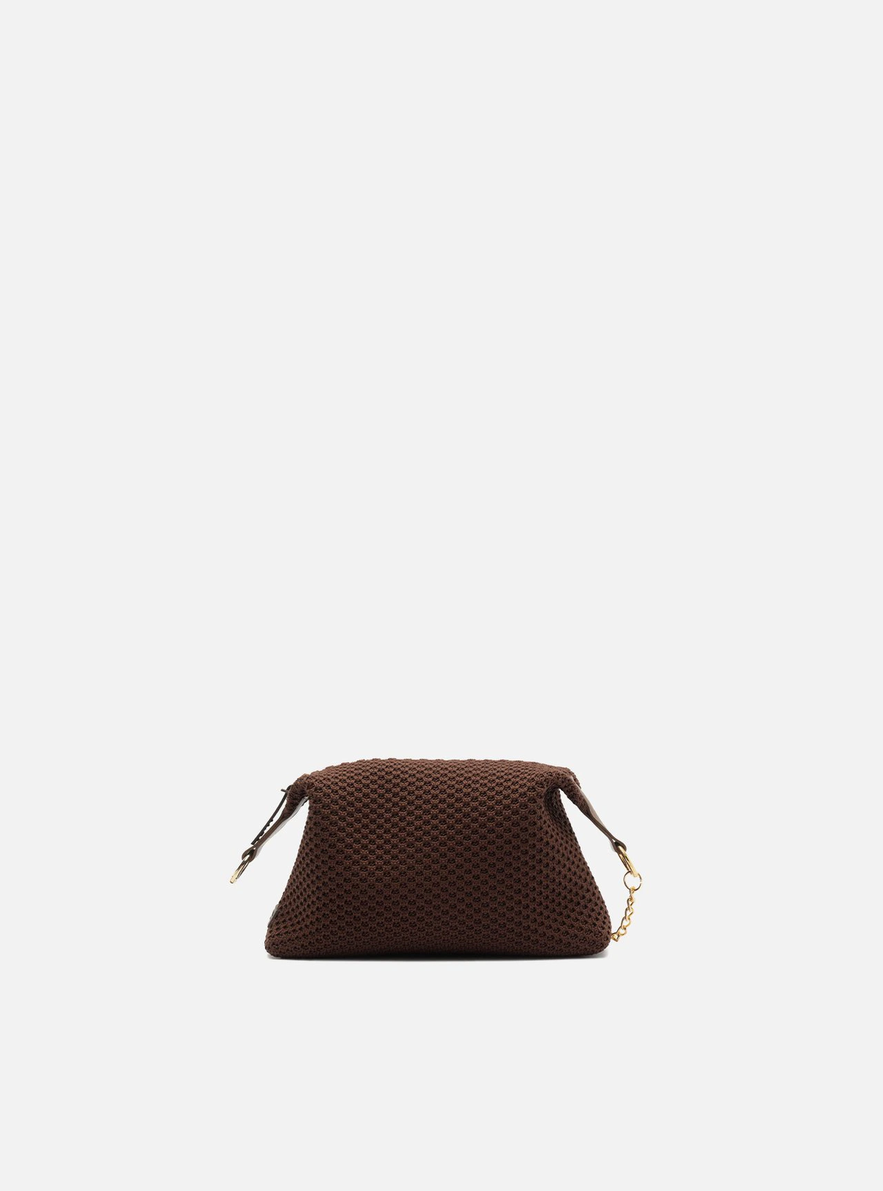 Bolsa Tiracolo Marrom Knit Pequena Corrente Brizza