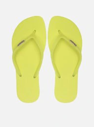 Chinelo de Dedo Amarelo Tiras Jelly Brizza