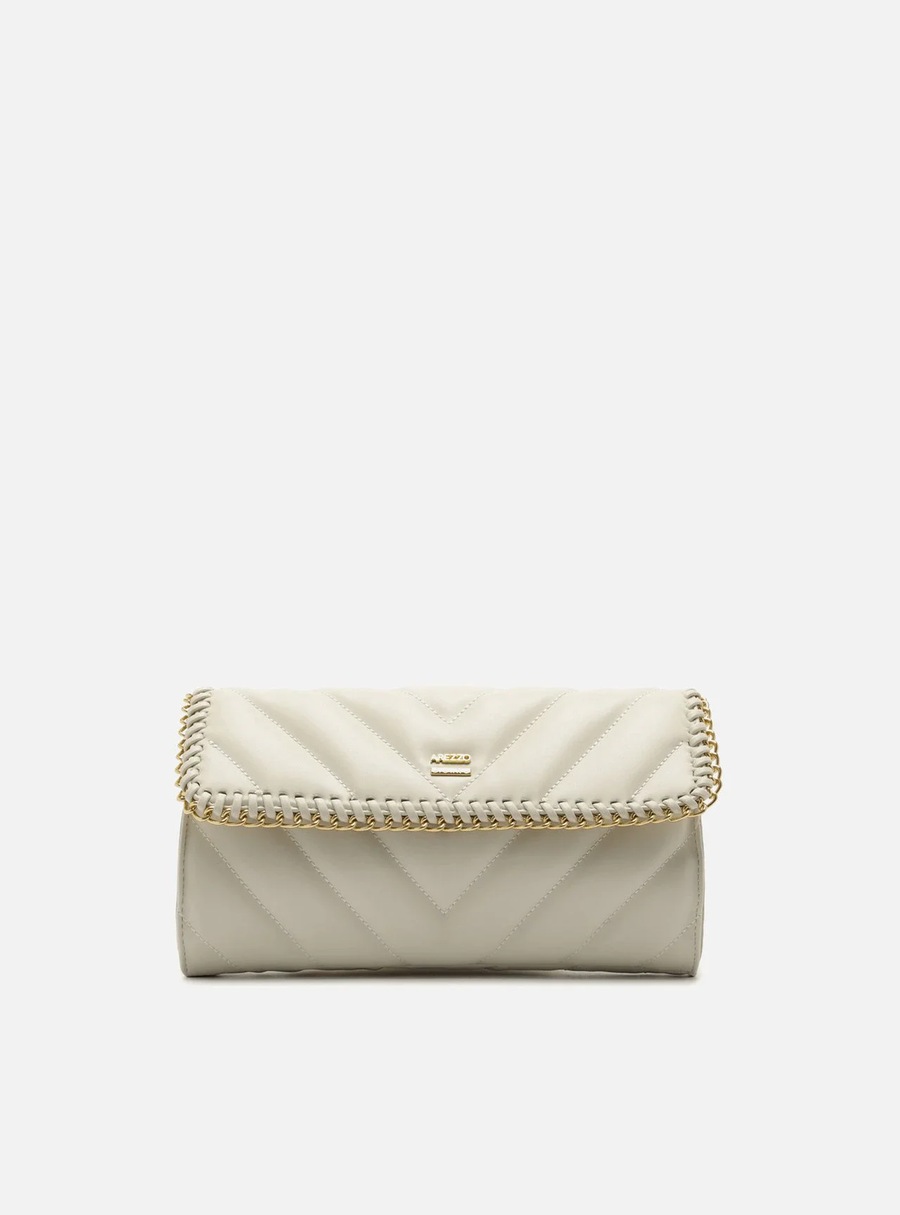 Bolsa Tiracolo Branca Média Matelassê Corrente