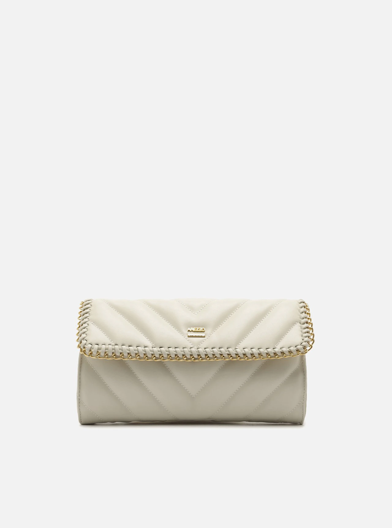 Bolsa Tiracolo Branca Média Matelassê Corrente