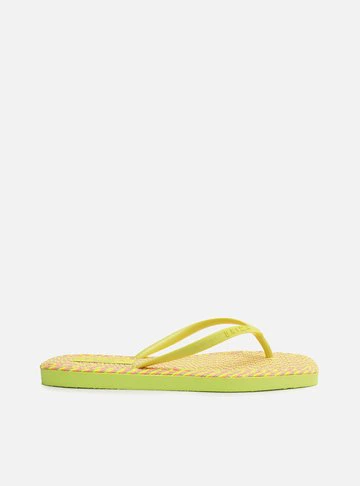 Chinelo de Dedo Amarelo Square Crochê Brizza
