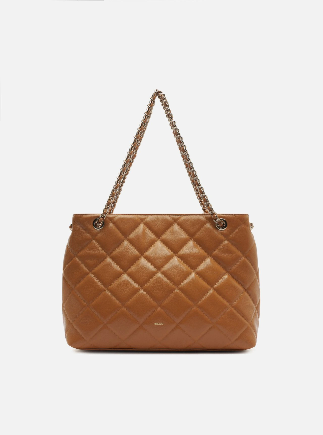 Bolsa Tote Marrom Couro Matelassê Gab Média