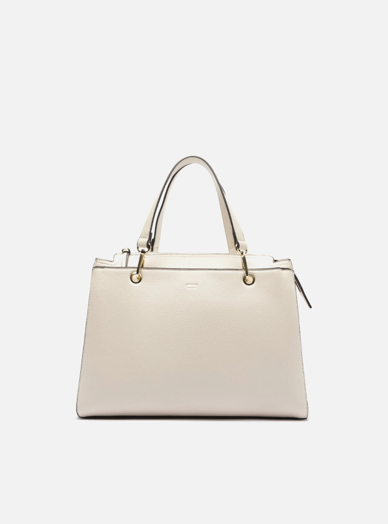 Bolsa Tote Off White Média Alças Metais