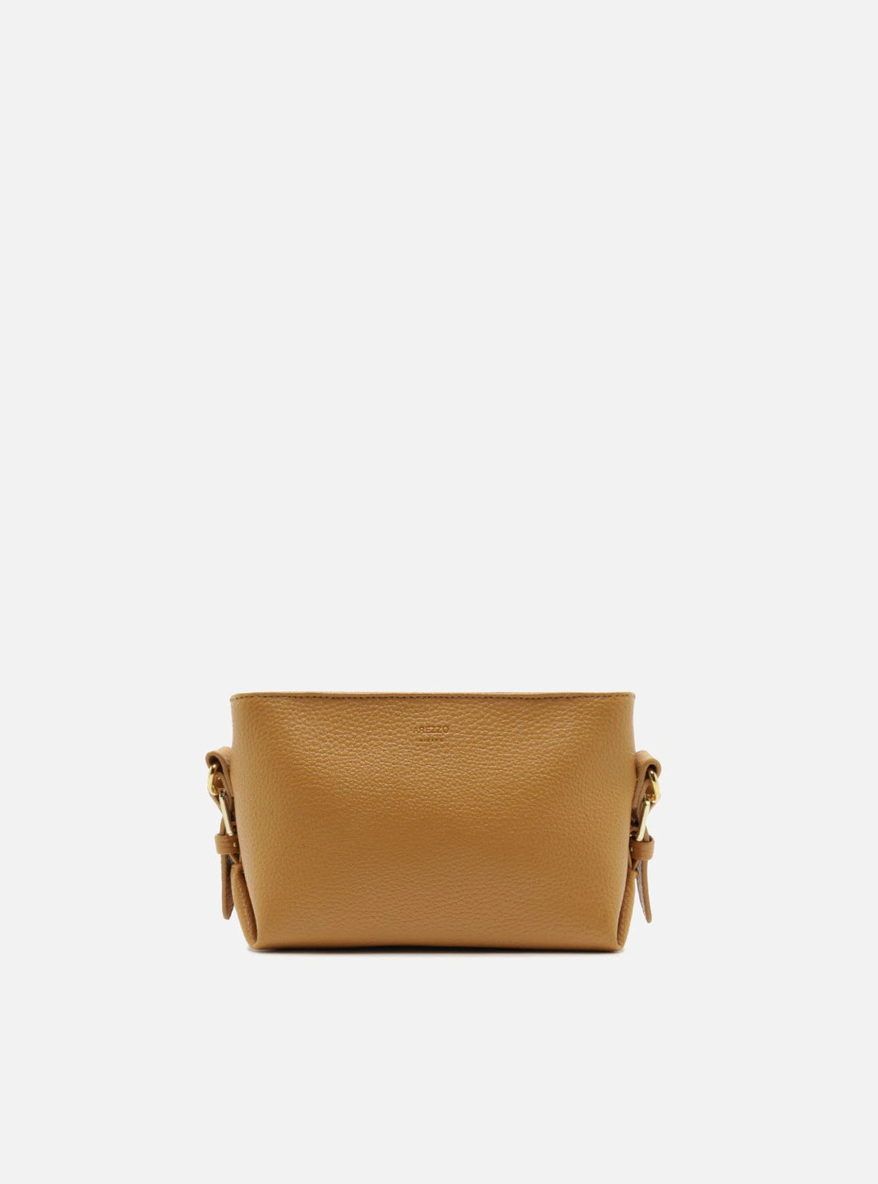 Bolsa Tiracolo Marrom Texturizada Pequena Fivelas