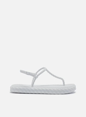 Sandália Branca Slim Marrocos Brizza