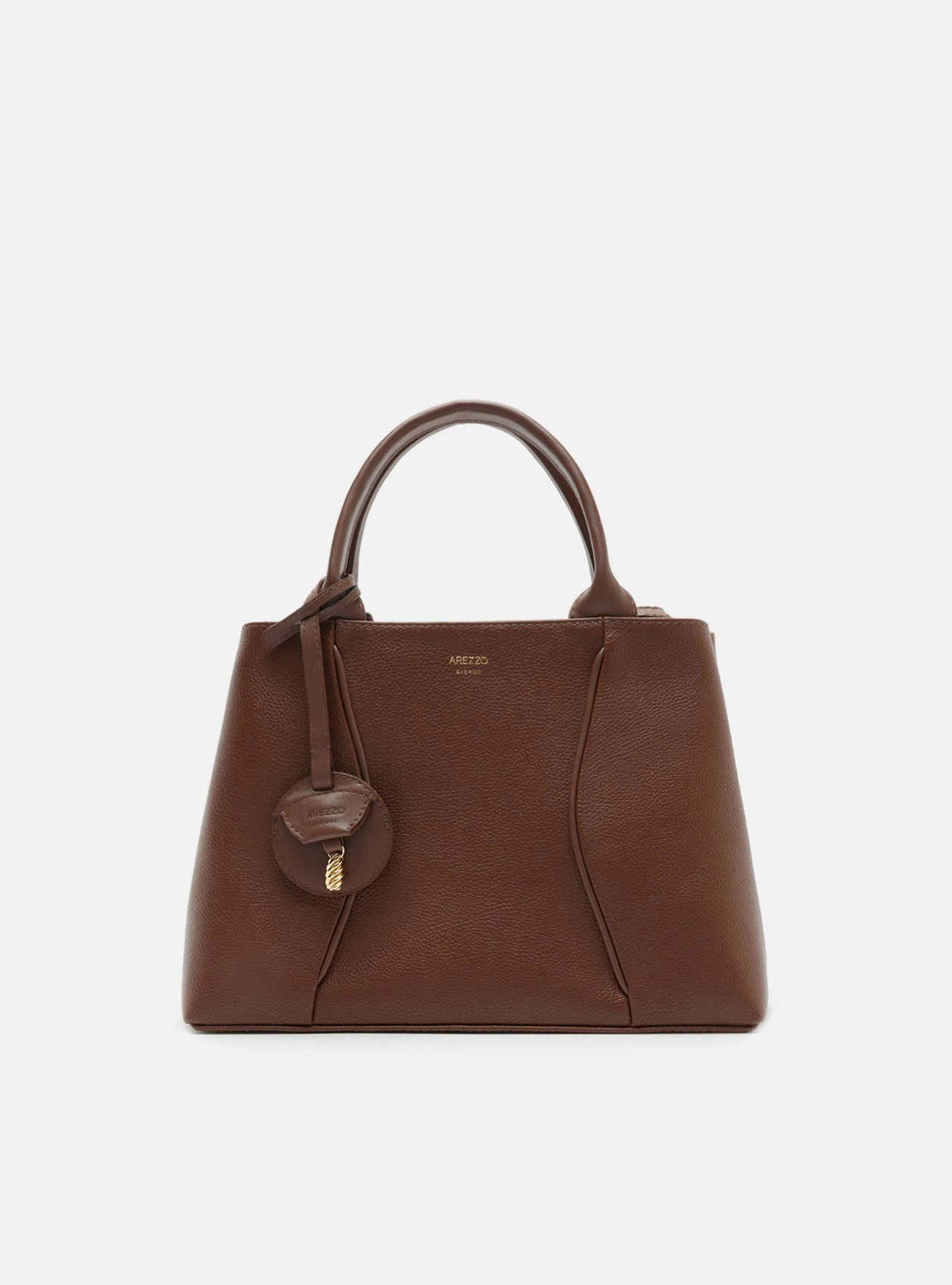 Bolsa Tote Marrom Média Metais