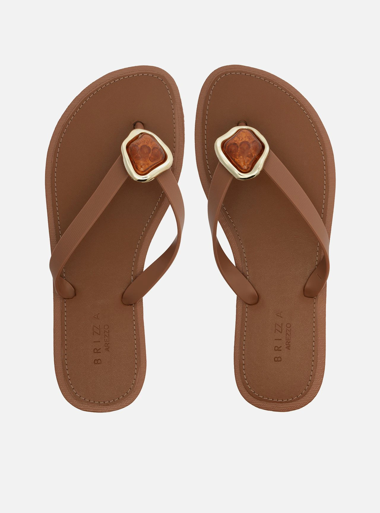 Chinelo de Dedo Marrom Pedra