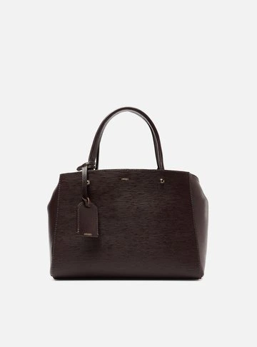 Bolsa Tote Marrom Couro Bella Média