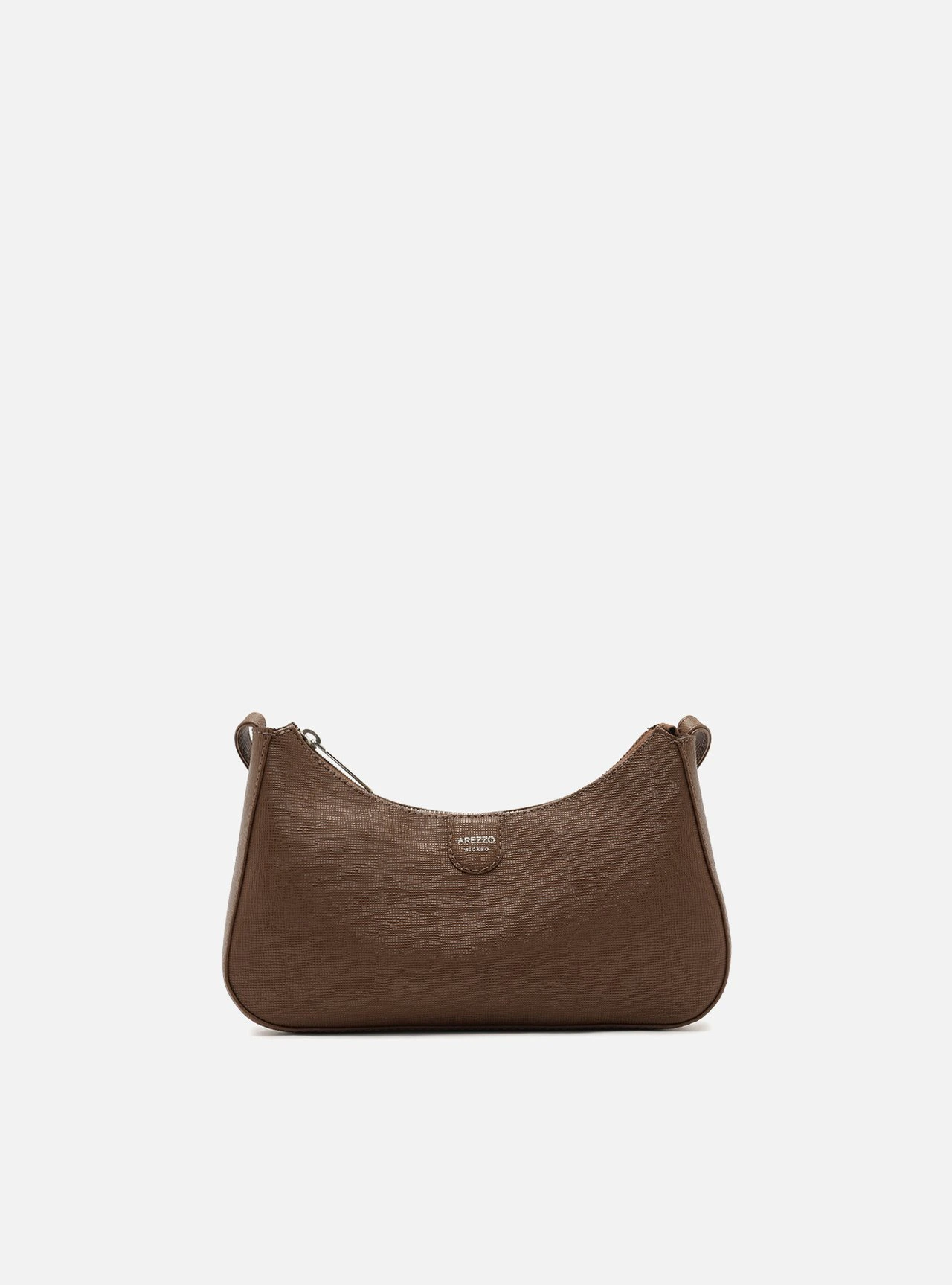Bolsa Tiracolo Marrom Pequena Granulada