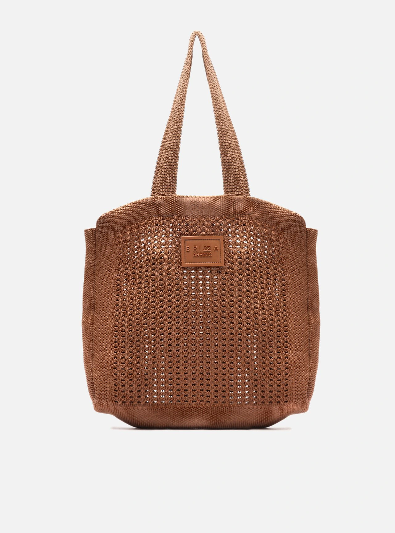 Bolsa Shopping Marrom Escura Crochê Mônaco Grande