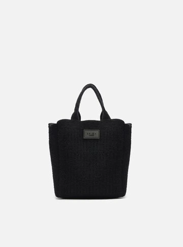 Bolsa Tote Preta Pelo Mônaco Pequena