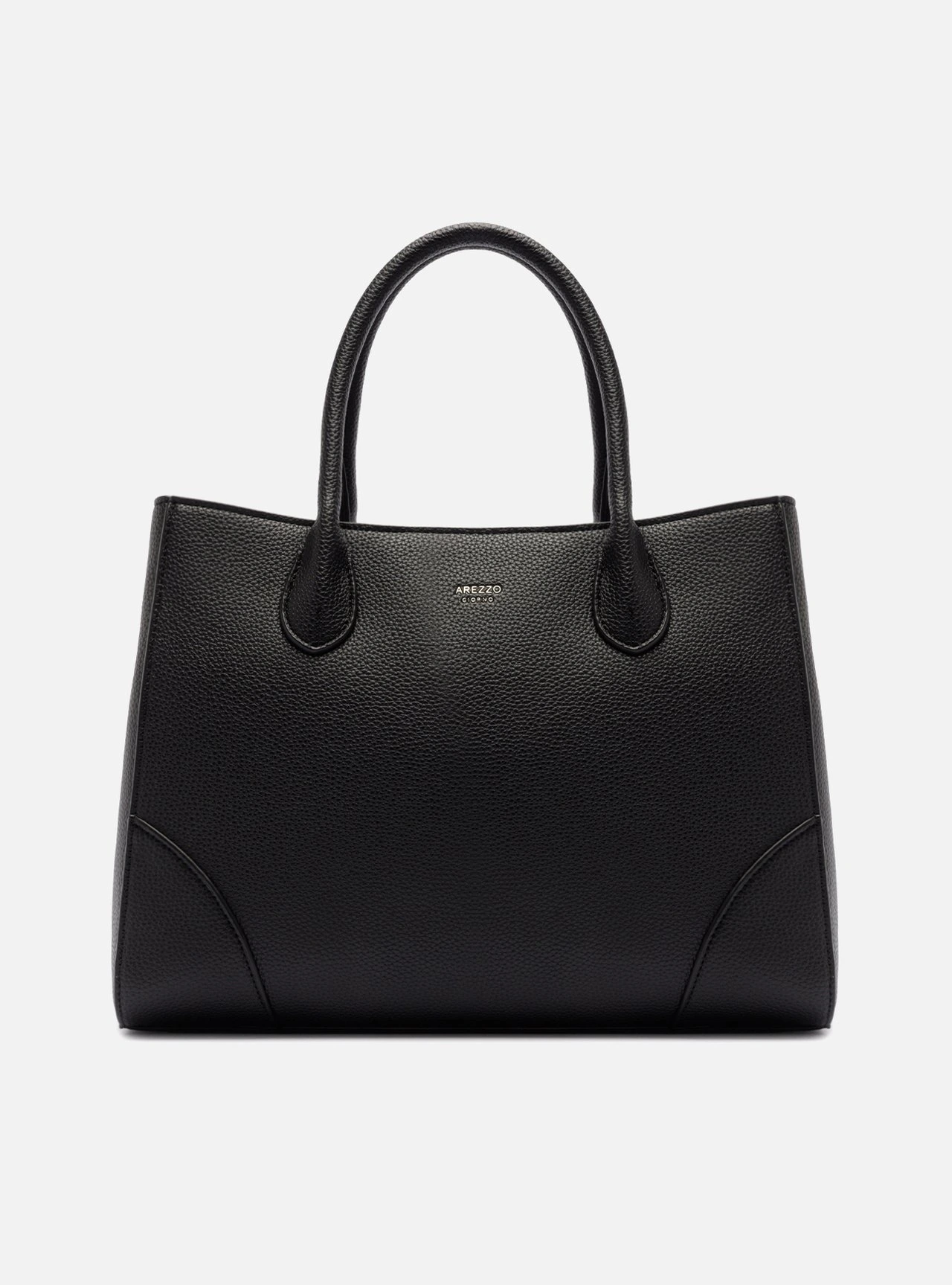 Bolsa Tote Preta Grande Textura