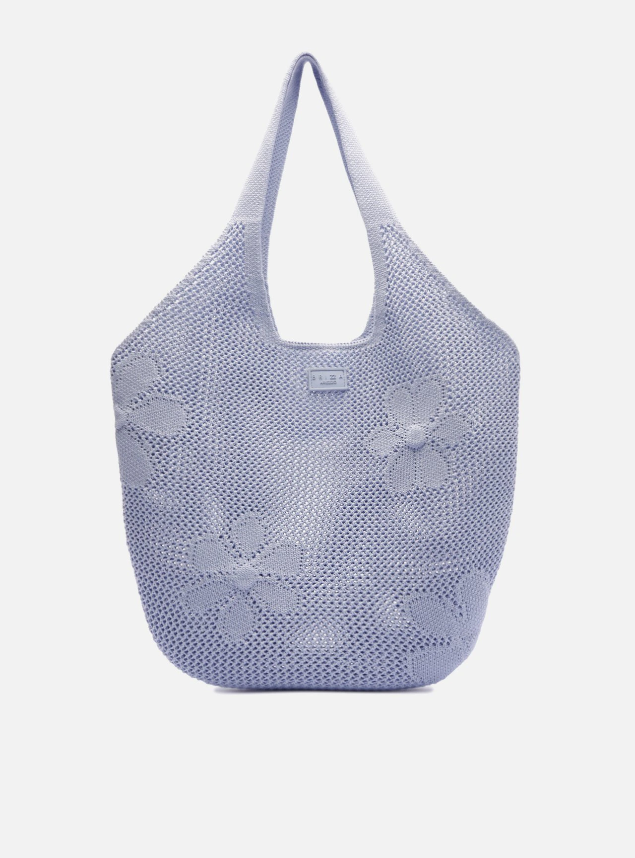 Bolsa Shopping Azul Crochê Grande Brizza