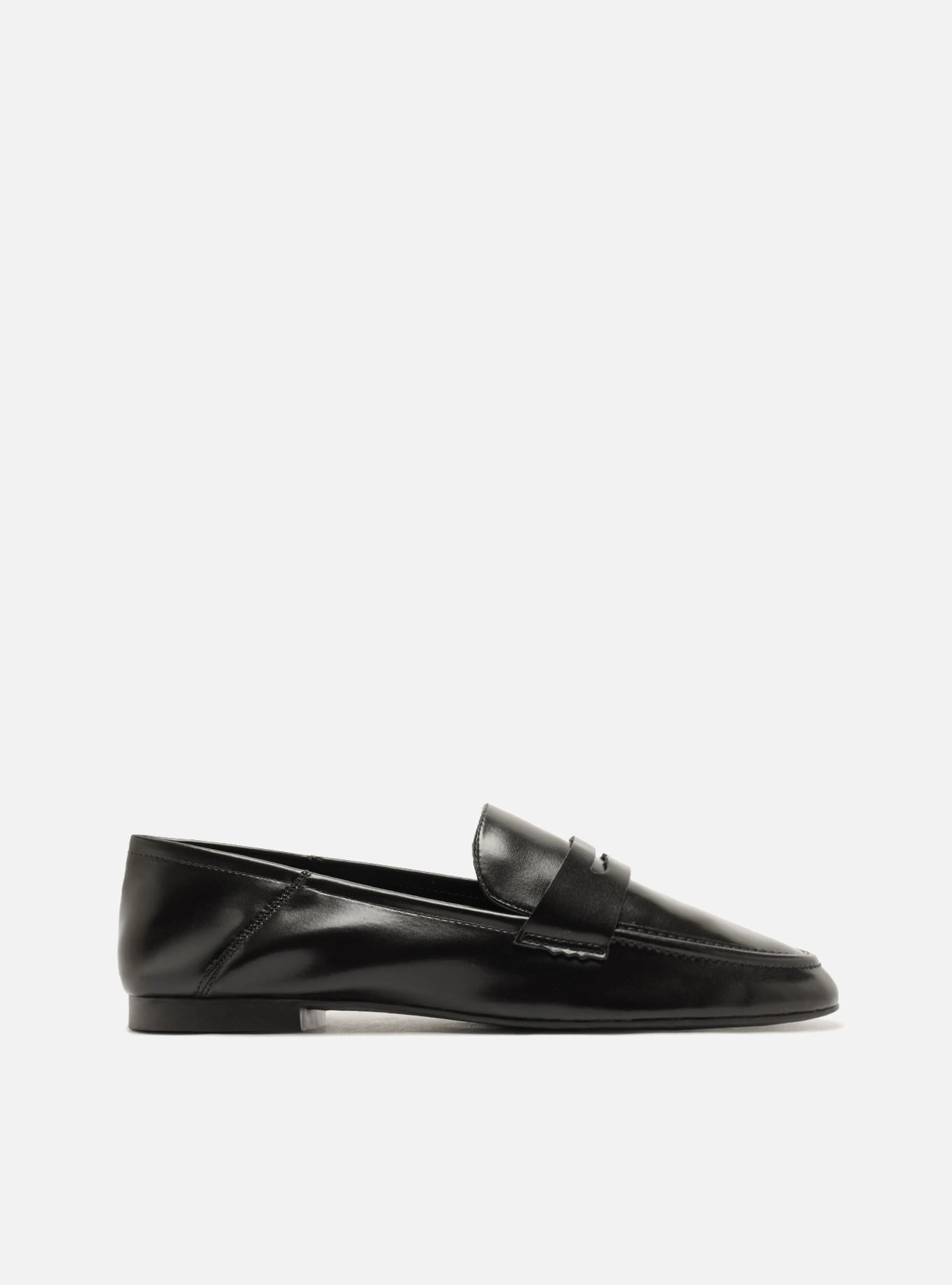 Mocassim Preto Couro Tira Classic