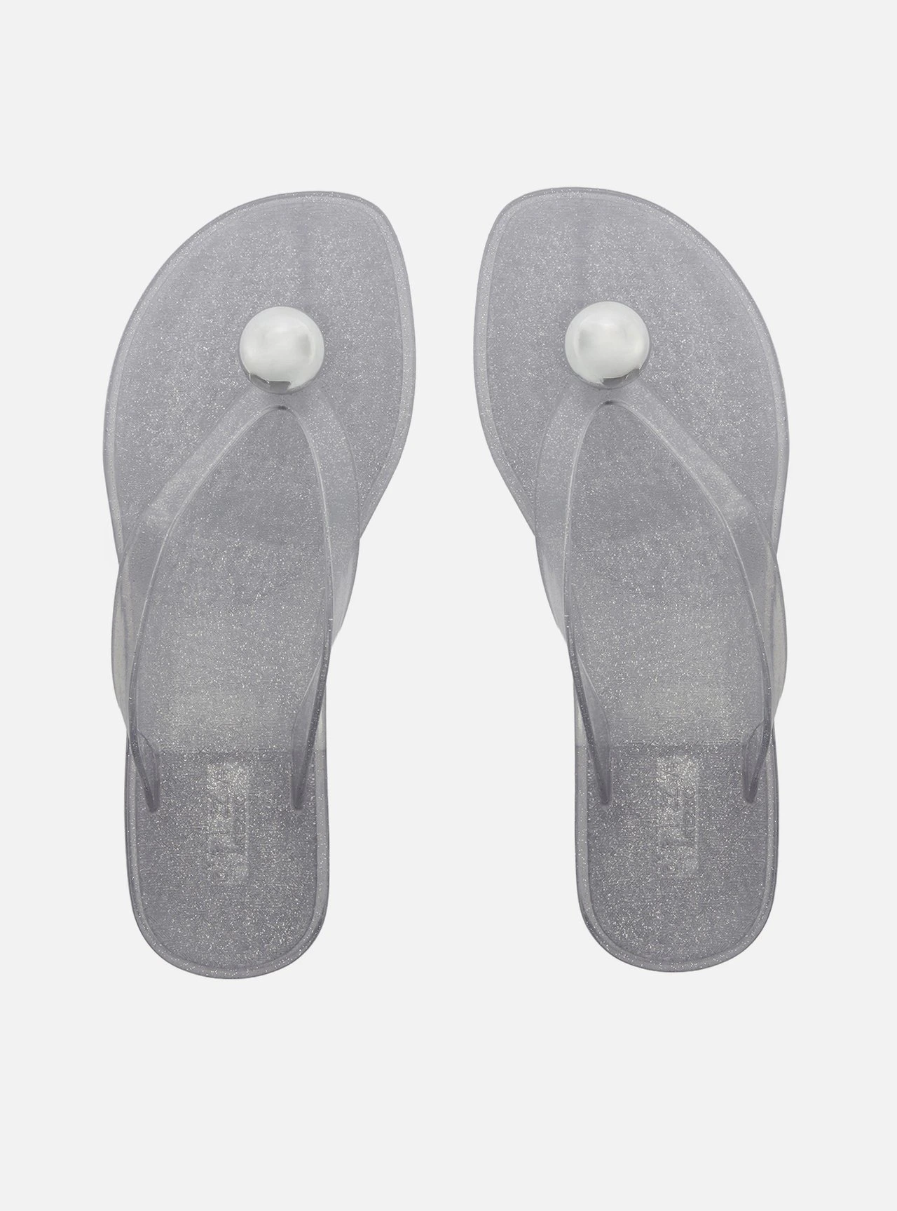 Chinelo Prata Jelly Glow Esfera