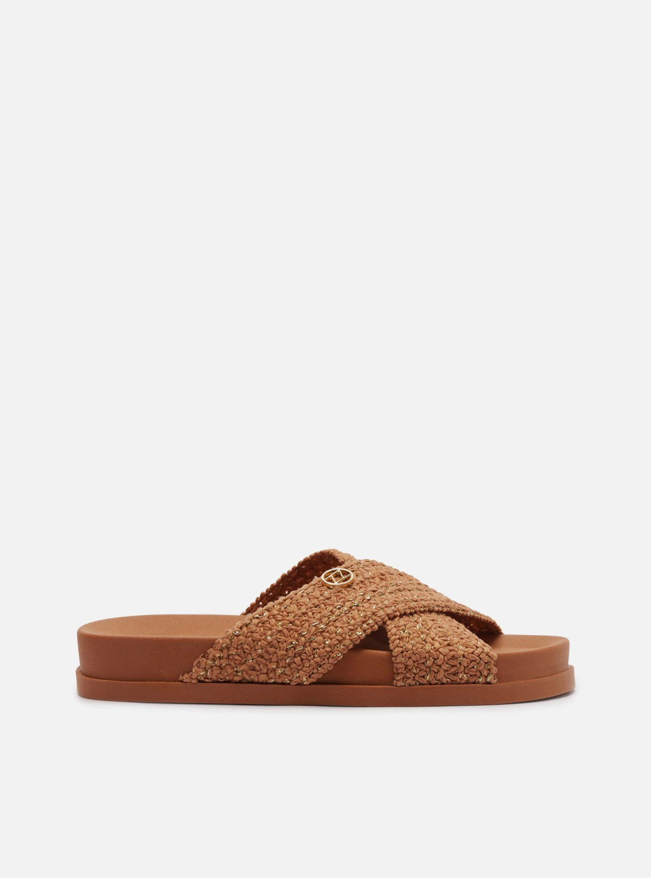 Sandália Papete Multicolorida Flatform Tressê Brizza