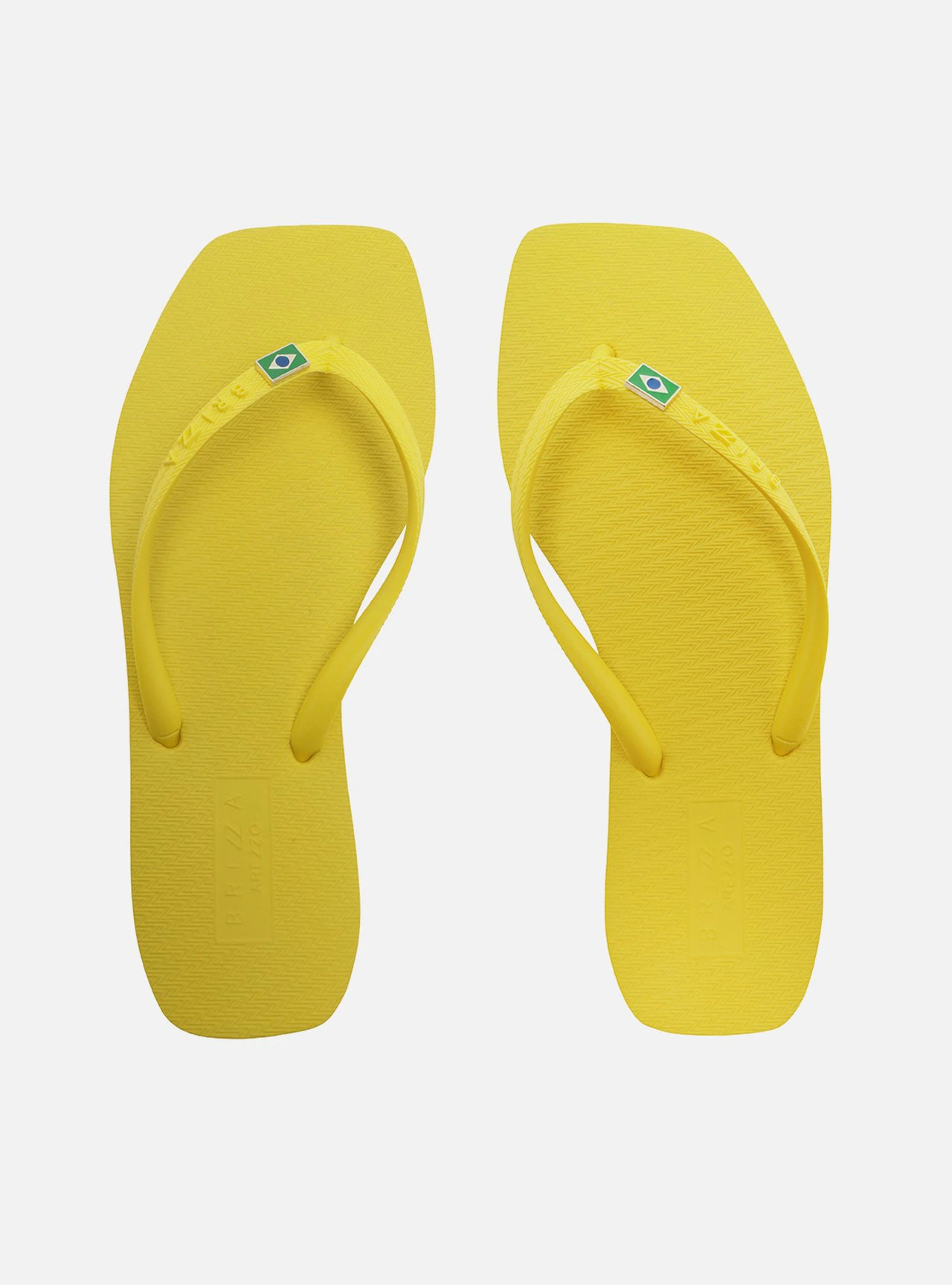 Chinelo de Dedo Amarelo Bico Quadrado Brizza
