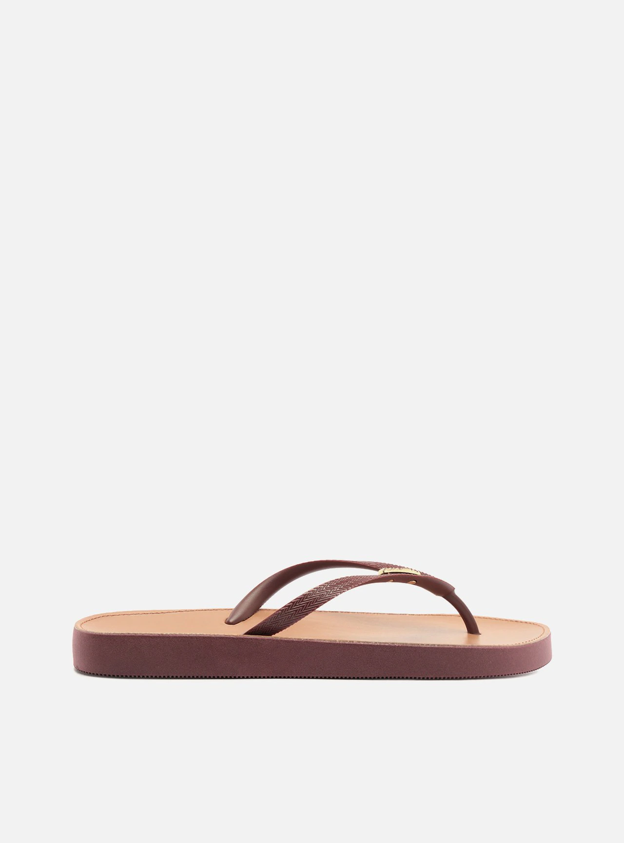 Chinelo de Dedo Vermelho Flatform Metais Brizza