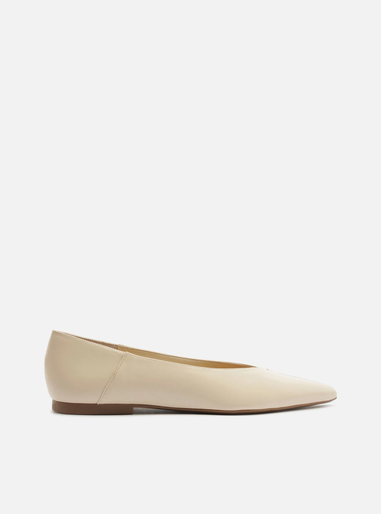 Sapatilha Off-White Couro Bico Fino Gáspea V