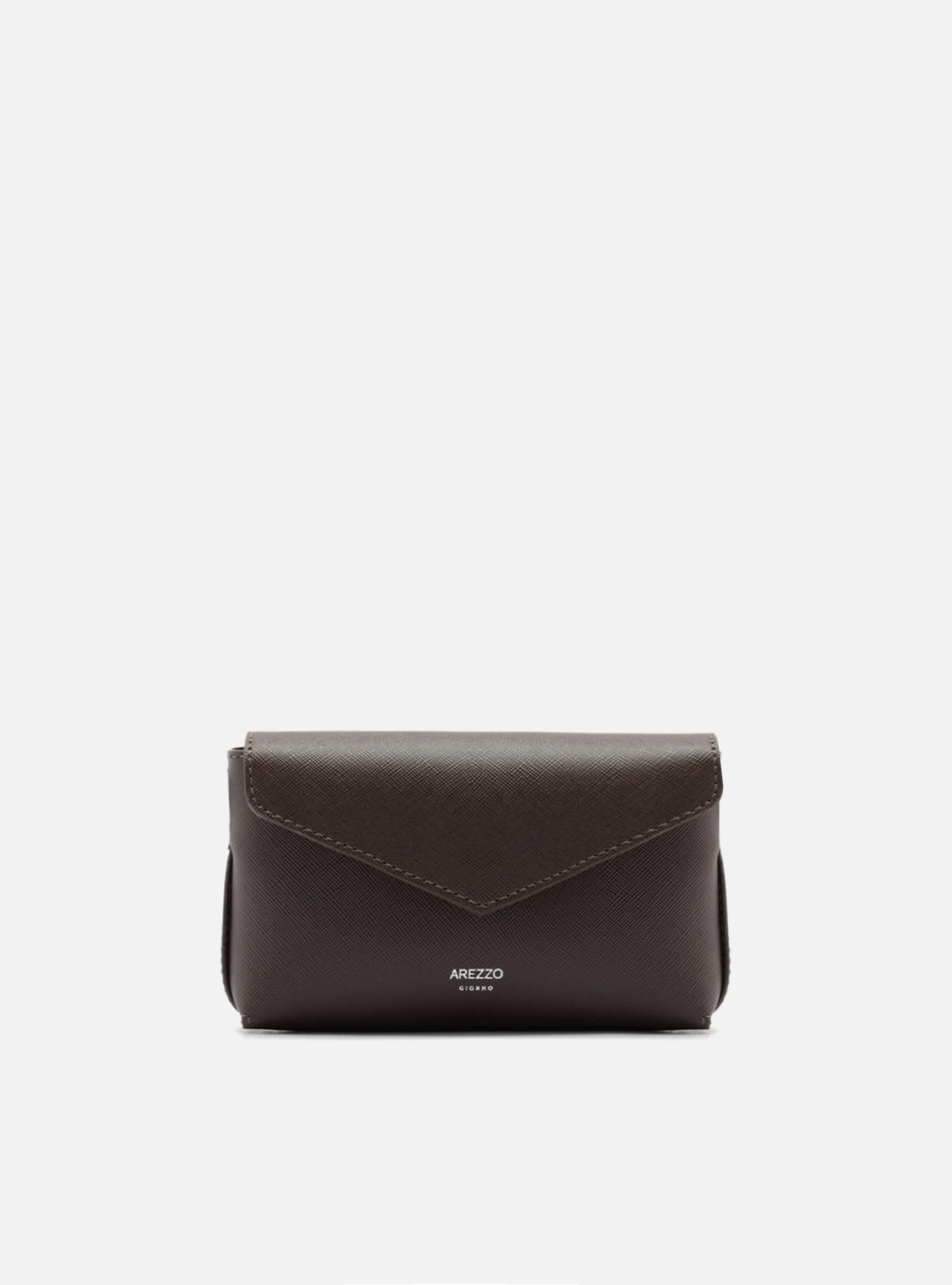 Bolsa Tiracolo Marrom Escura Pequena Envelope
