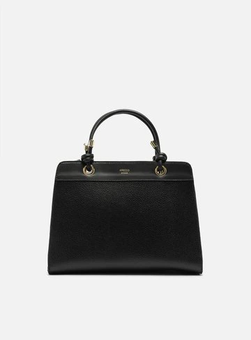 Bolsa Tote Preta Média Enrolados