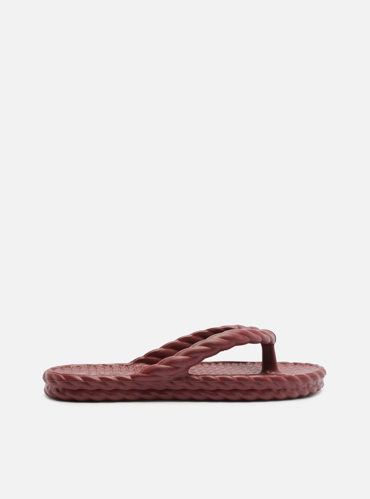 Chinelo de Dedo Vermelho Flatform Trança Brizza