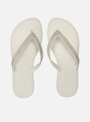 Chinelo Branco Brizza Strass