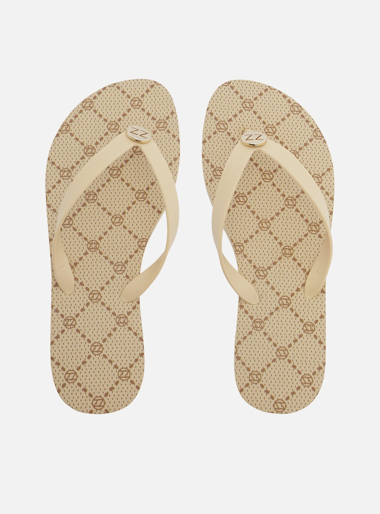 Chinelo de Dedo Off White Flatform Metais Brizza