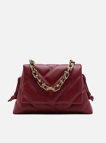 Bolsa Bordô Média Matelassê Corrente