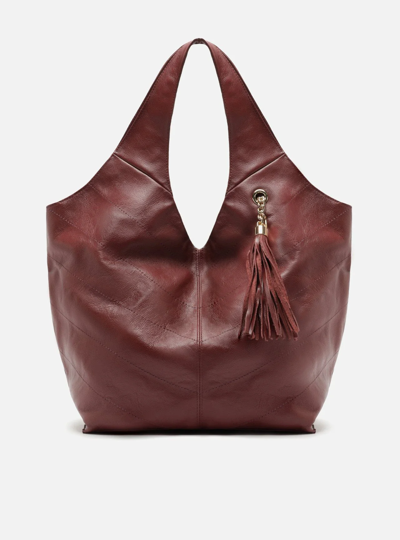 Bolsa Hobo Vermelha Couro Ísis Grande