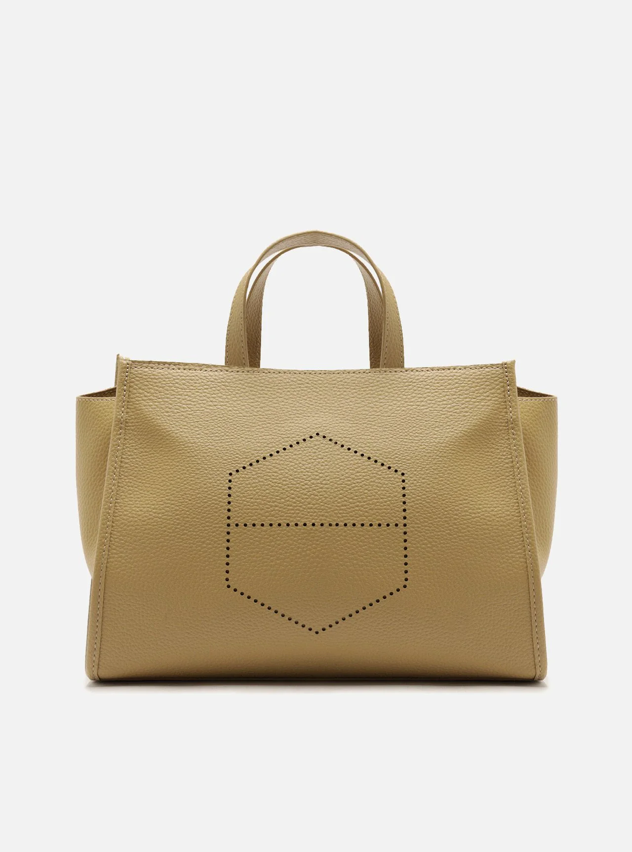 Bolsa Tote Marrom Grande Logo Perfurado