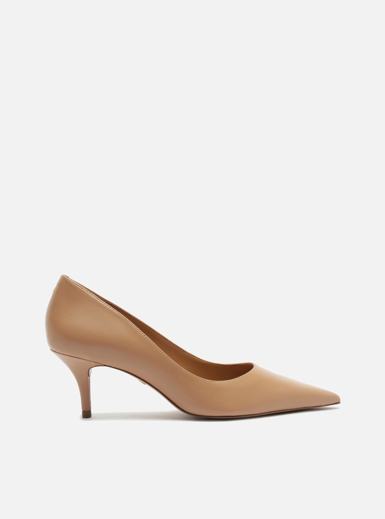 Scarpin Nude Couro Salto Fino Essencial 60