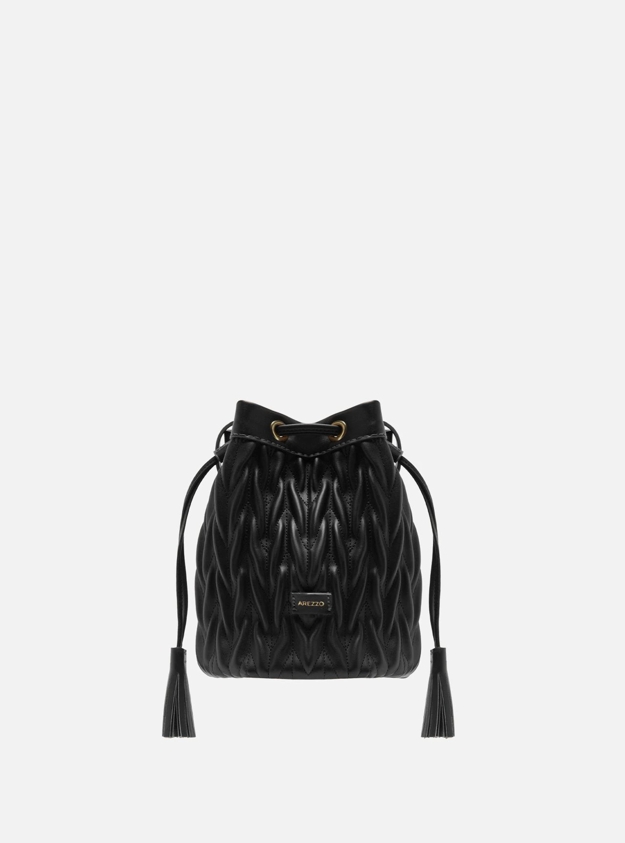 Bolsa Bucket Preta Pequena Tressê