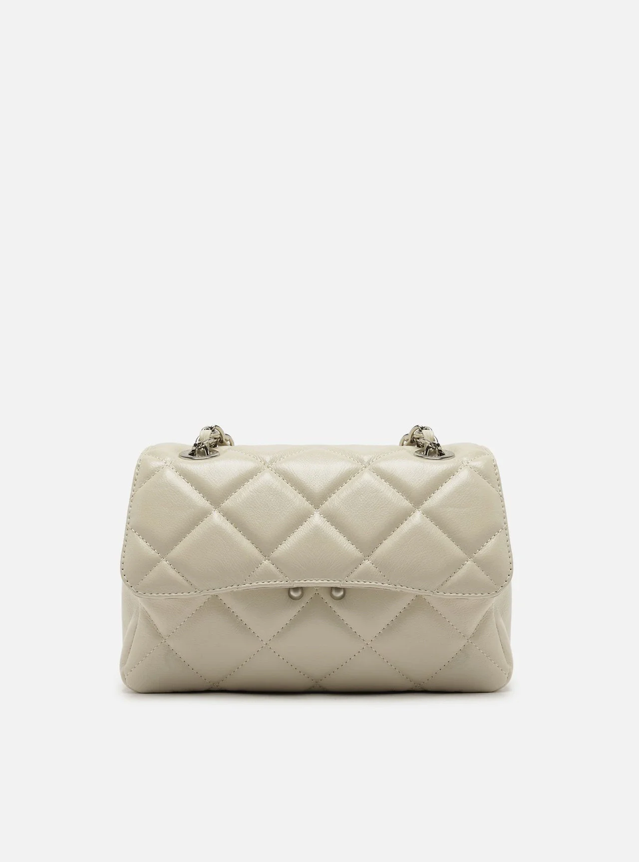 Bolsa Tiracolo Branca Couro Mizz Média