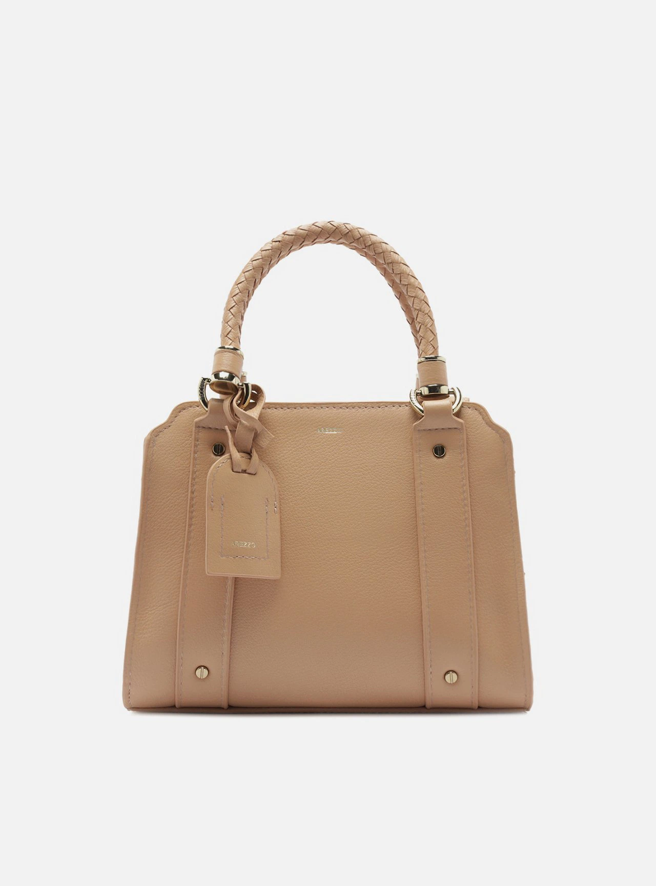 Bolsa Tote Couro Nude Piazza Média