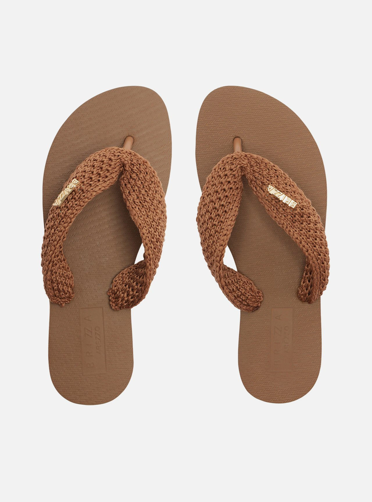 Chinelo de Dedo Marrom Tressê Brizza