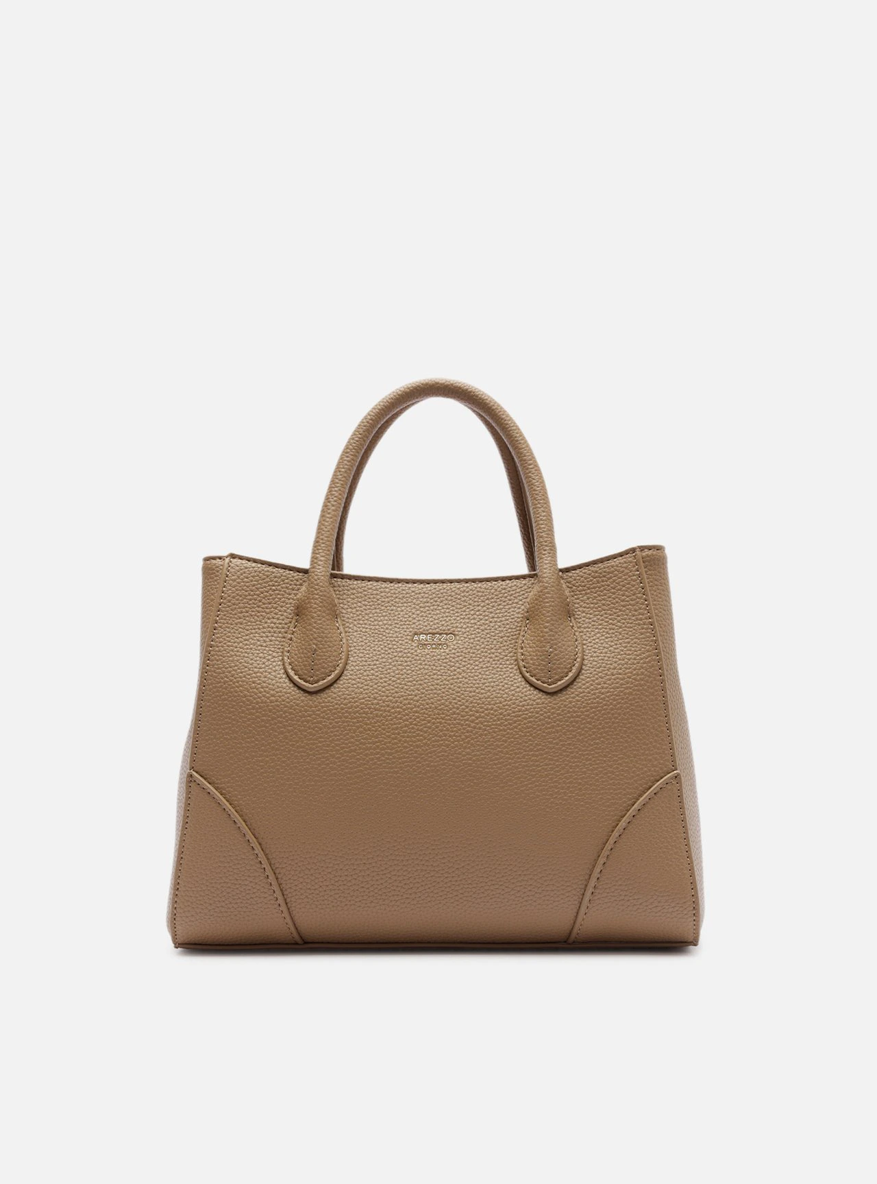 Bolsa Tote Cinza Média Granulada Alça Tiracolo