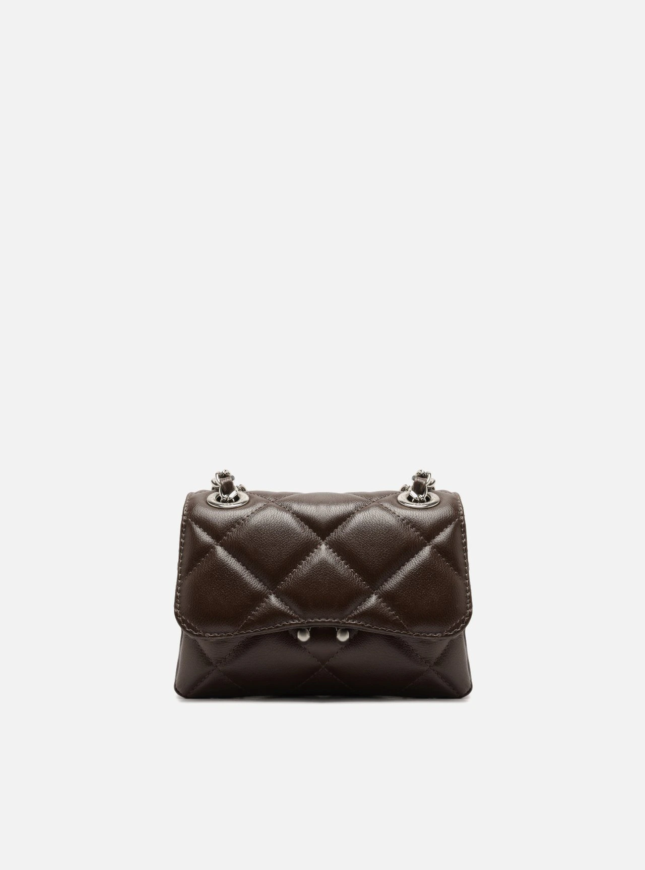 Bolsa Tiracolo Marrom Cocoa Couro Mizz Pequena
