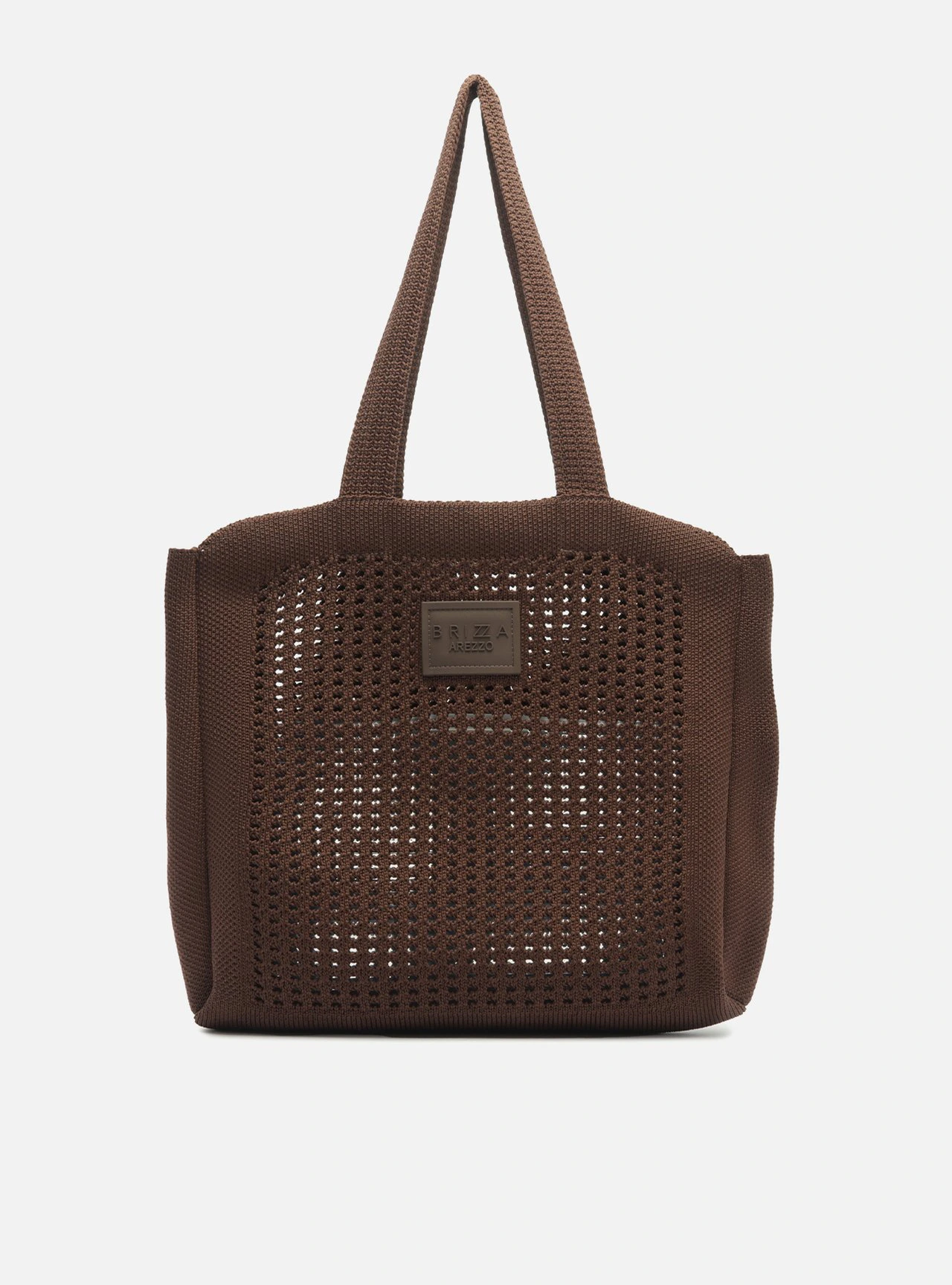 Bolsa Shopping Marrom Knit Grande Brizza