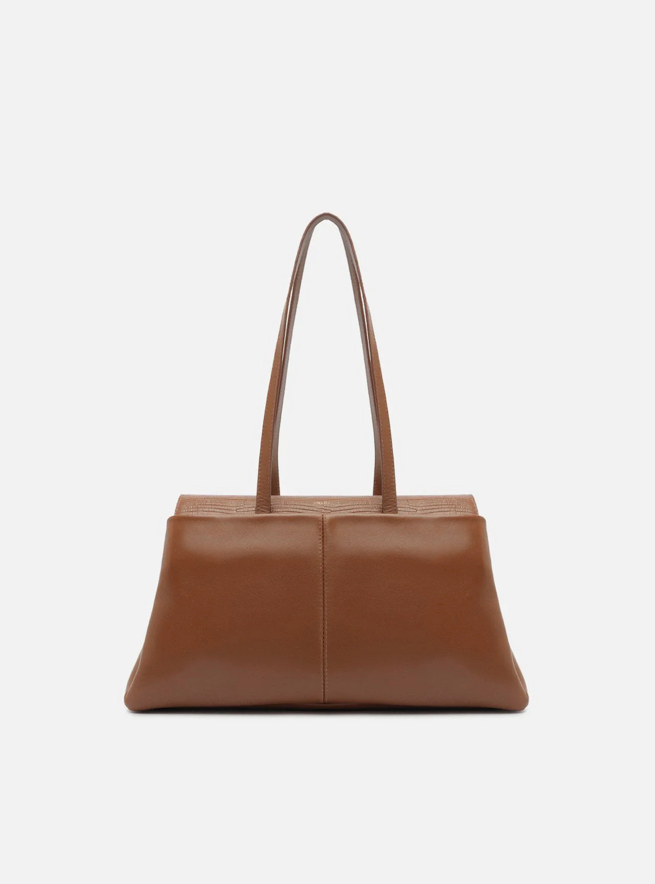 Bolsa Shopping Marrom Couro Média