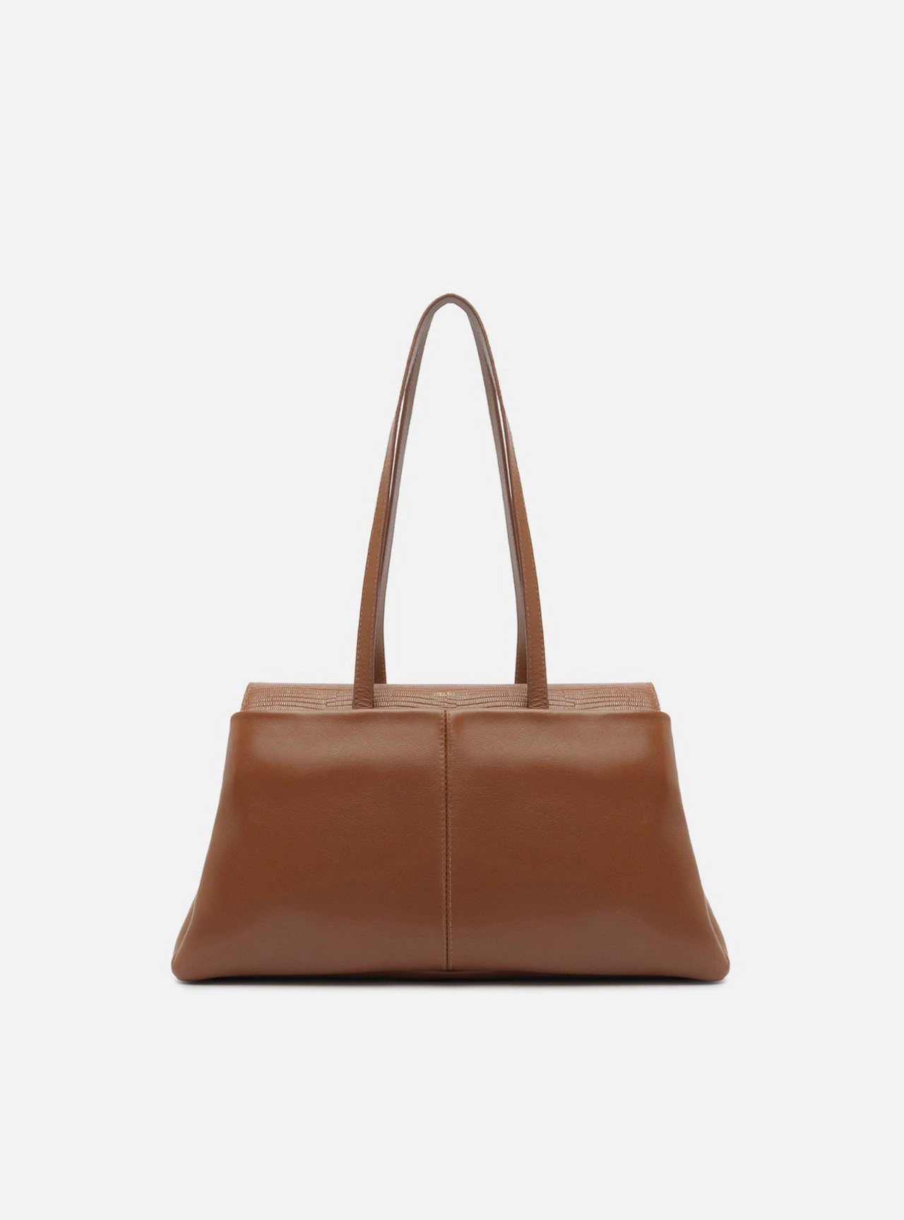 Bolsa Shopping Marrom Couro Média